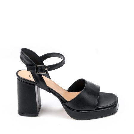 Alternative view of Ženske kožne sandale Velaide-F103 crne na štiklu